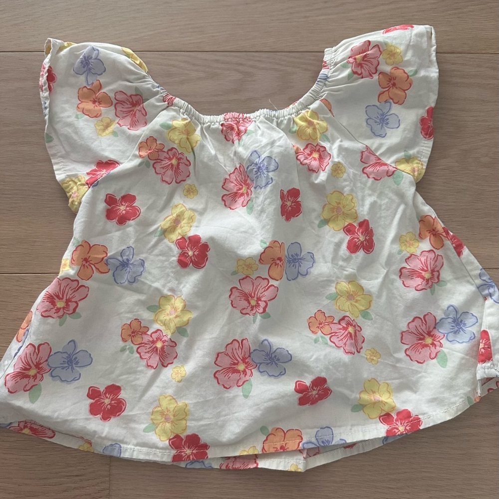 Flower print summer top